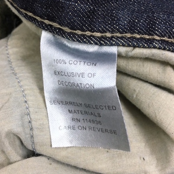 FLYPAPER Jeans Bootcut Distressed Dark Size 34 x 30 Short Inseam NWT Canvas Belt - Picture 8 of 9